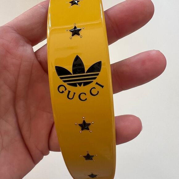 Gucci x Adidas Logo Headband Yellow NWOT - Picture 6 of 8